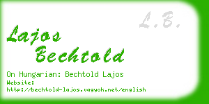 lajos bechtold business card